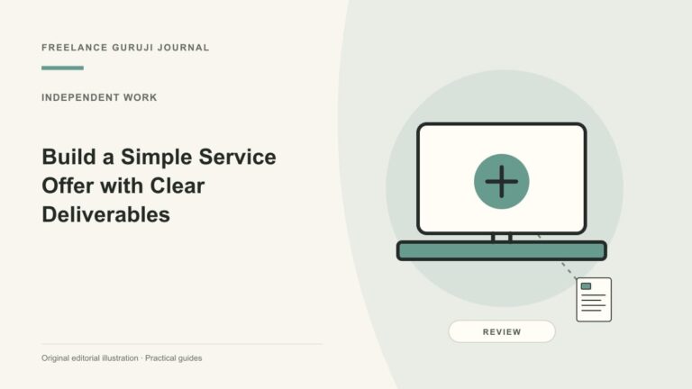 Build a Simple Service Offer with Clear Deliverables