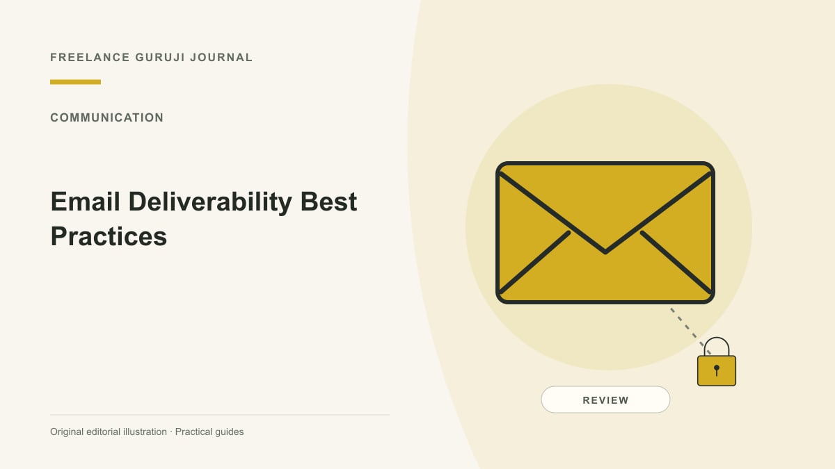 Editorial illustration of a message envelope representing Email Deliverability Best Practices.
