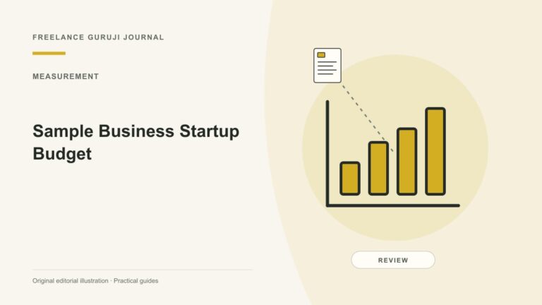 Sample Business Startup Budget: One-Time Costs and Runway