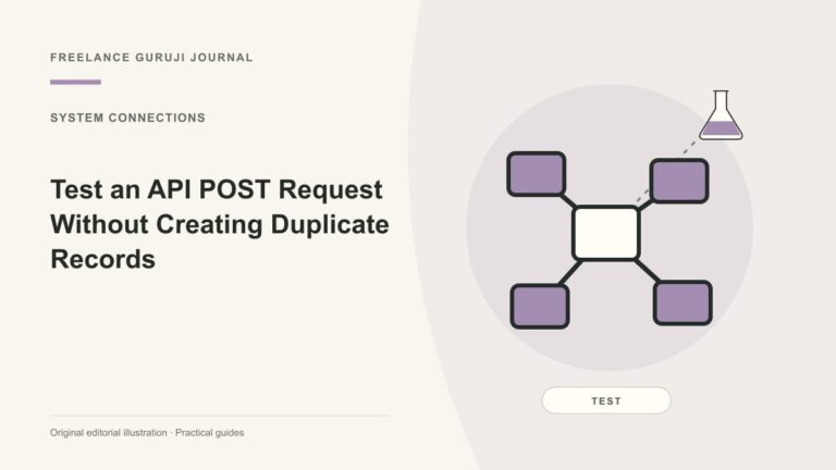 Test an API POST Request Without Creating Duplicate Records