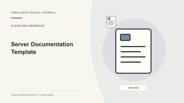 Server Documentation Template: Inventory, Ownership and Recovery Links