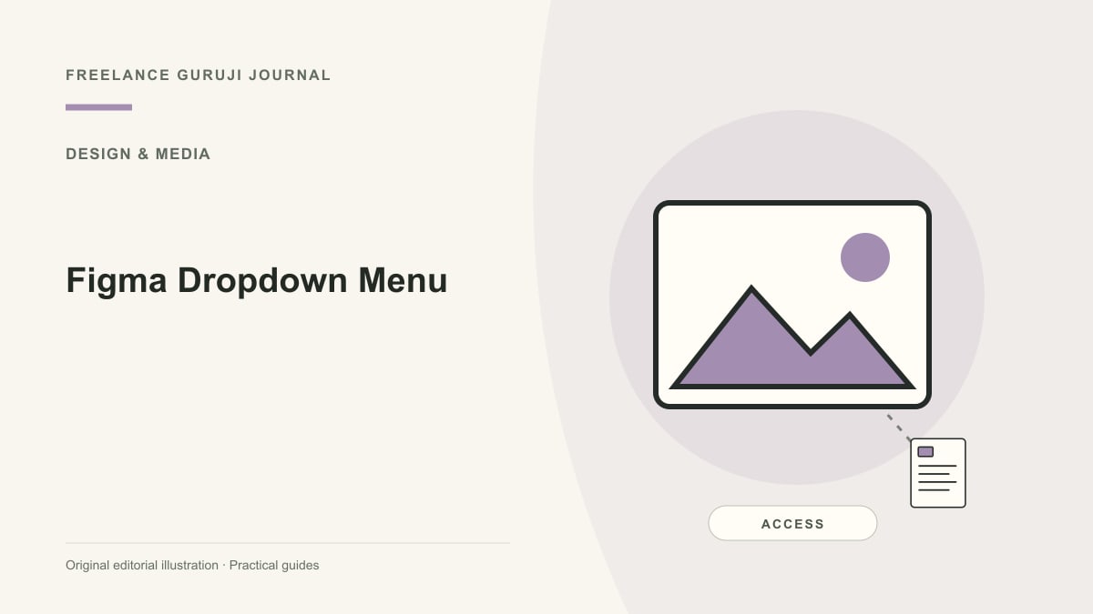 Editorial illustration of an image composition representing Figma Dropdown Menu.