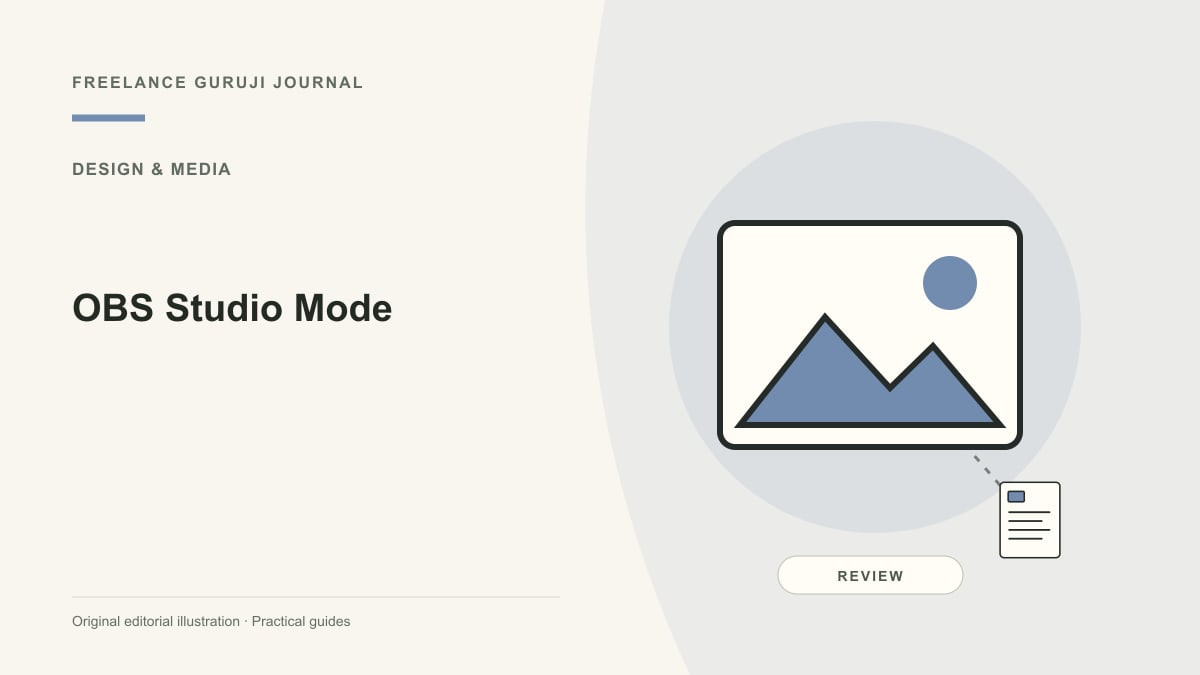 Editorial illustration of an image composition representing OBS Studio Mode.