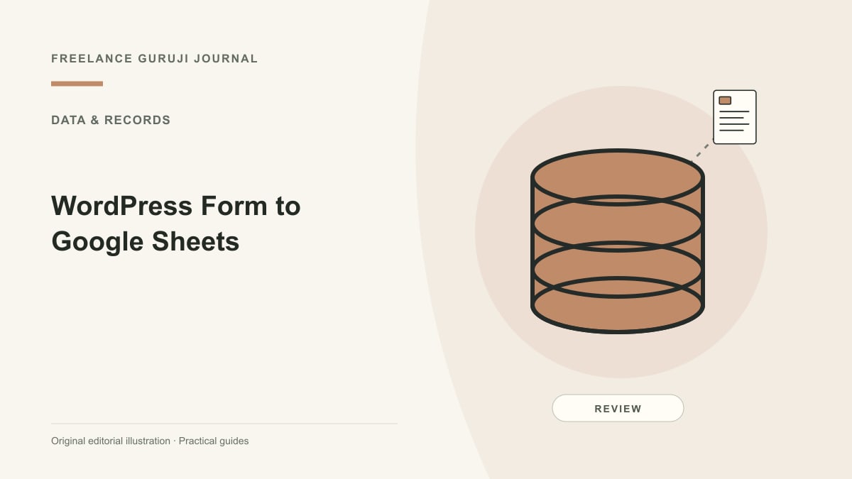 Editorial illustration of a database representing WordPress Form to Google Sheets.