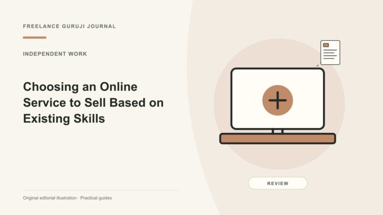 Choosing an Online Service to Sell Based on Existing Skills