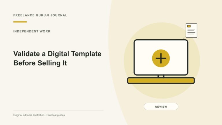 Validate a Digital Template Before Selling It