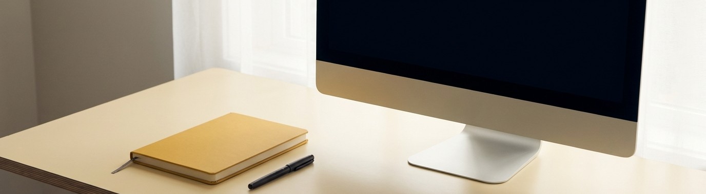 AI editorial illustration of a developer workstation