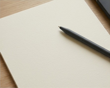 AI illustration of a pen on blank planning paper