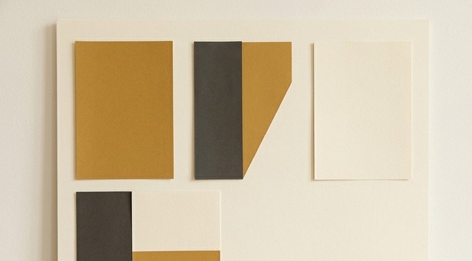 AI editorial illustration of abstract paper design samples