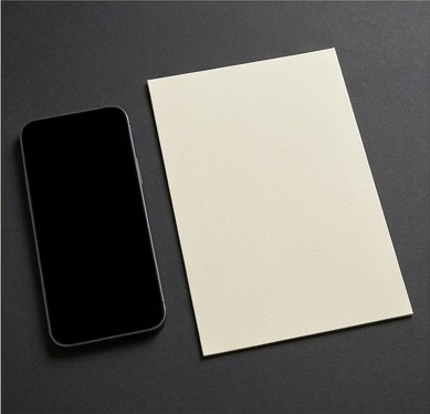 AI editorial photograph of phone beside blank audit checklist