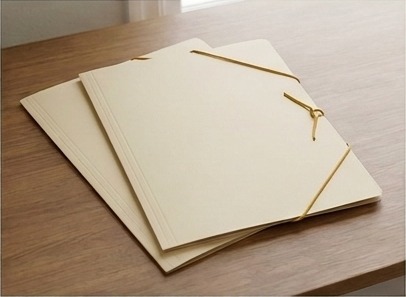 AI editorial photograph of blank plan-comparison folders