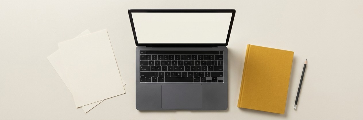 AI editorial illustration of a software setup workspace