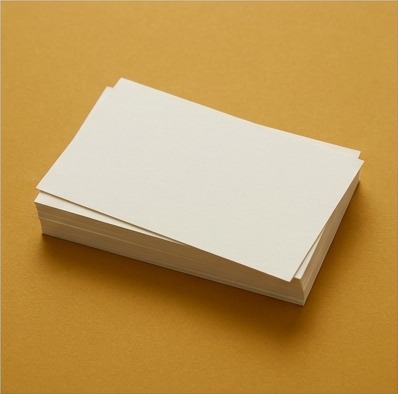 AI editorial photograph of blank event cards on desk