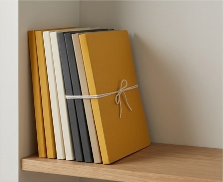 AI editorial photograph of organized final project folders
